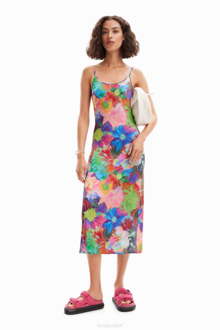 Slim floral lingerie dress Desigual Women 2ZPR399 Clothing