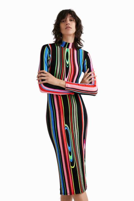 Slim midi dress Desigual Women 2ZPR783 Clothing
