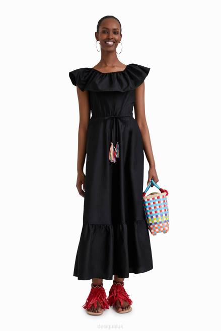 Stella Jean ruffled midi dress Desigual Women 2ZPR934 Clothing