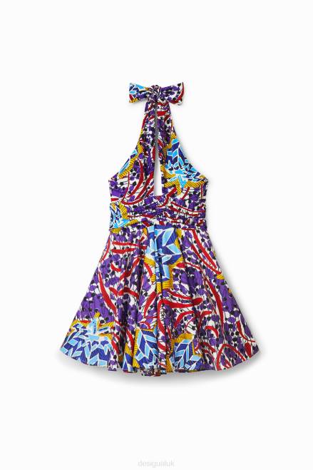 Stella Jean short bow dress Desigual Women 2ZPR708 Clothing