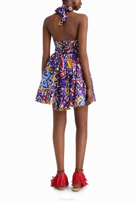 Stella Jean short bow dress Desigual Women 2ZPR708 Clothing