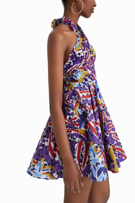 Stella Jean short bow dress Desigual Women 2ZPR708 Clothing