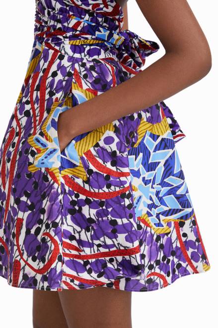 Stella Jean short bow dress Desigual Women 2ZPR708 Clothing