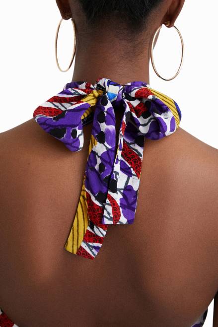 Stella Jean short bow dress Desigual Women 2ZPR708 Clothing