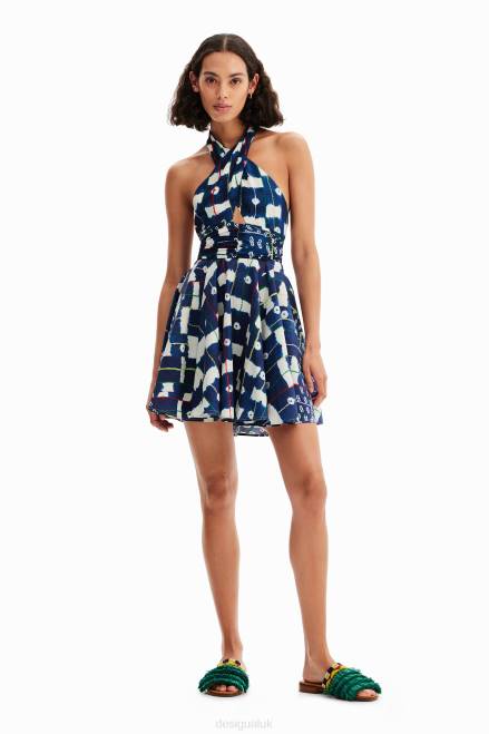 Stella Jean short halter dress Desigual Women 2ZPR357 Clothing