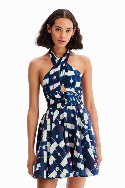 Stella Jean short halter dress Desigual Women 2ZPR357 Clothing