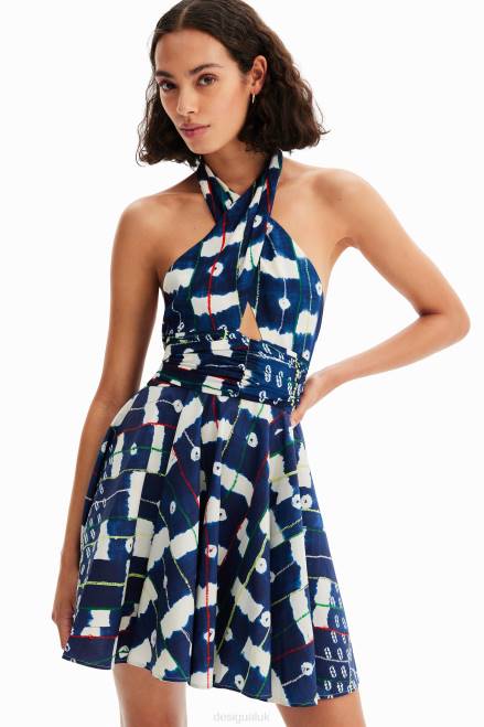 Stella Jean short halter dress Desigual Women 2ZPR357 Clothing