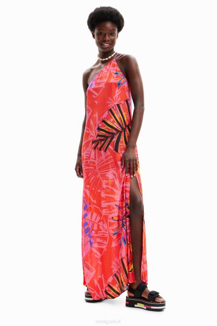Tropical asymmetric midi dress Desigual Women 2ZPR550 Clothing