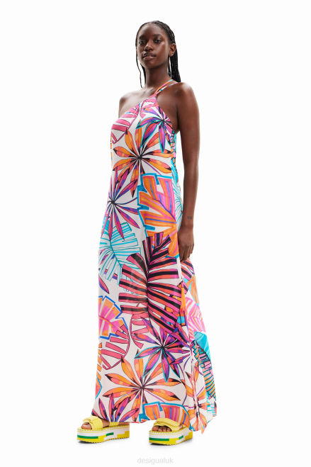 Tropical asymmetric midi dress Desigual Women 2ZPR888 Clothing