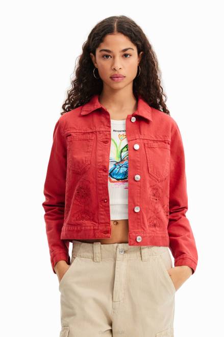 Die-cut denim jacket Desigual Women 2ZPR982 Clothing
