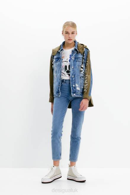 Disney\'s Mickey Mouse parka jacket Desigual Women 2ZPR58 Clothing