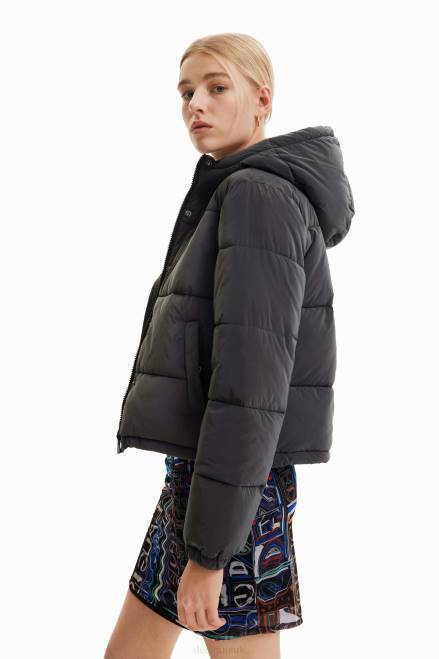 Iridescent padded short jacket Desigual Women 2ZPR660 Clothing