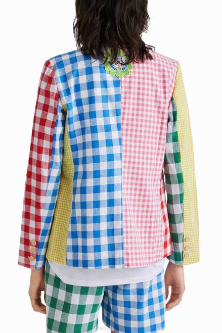 Johnson Hartig check patchwork blazer Desigual Women 2ZPR1060 Clothing