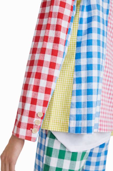 Johnson Hartig check patchwork blazer Desigual Women 2ZPR1060 Clothing