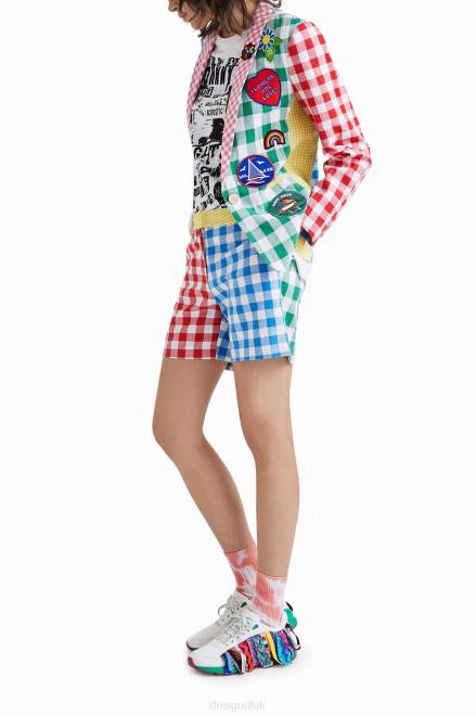 Johnson Hartig check patchwork blazer Desigual Women 2ZPR1060 Clothing