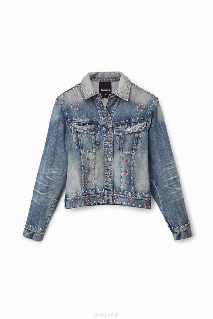Johnson Hartig studded denim jacket Desigual Women 2ZPR1065 Clothing