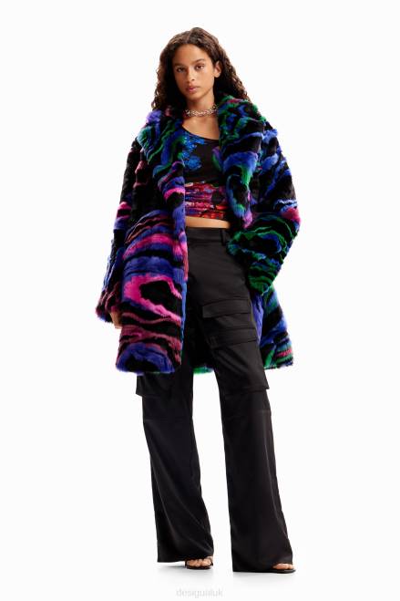 M. Christian Lacroix fur-effect coat Desigual Women 2ZPR134 Clothing