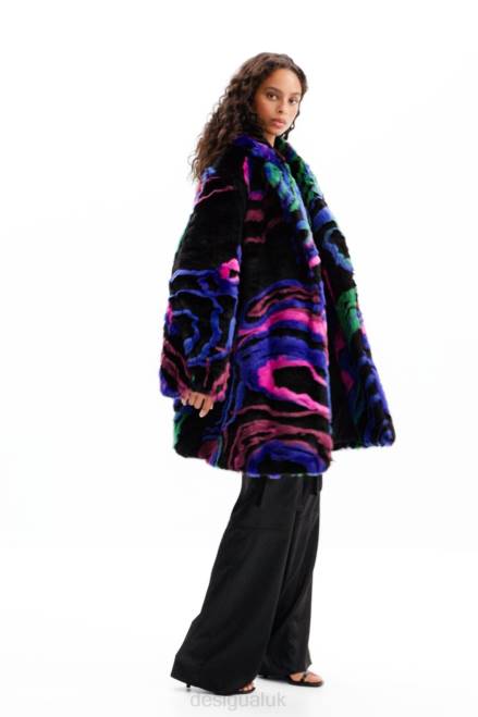 M. Christian Lacroix fur-effect coat Desigual Women 2ZPR134 Clothing