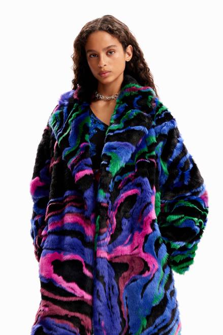 M. Christian Lacroix fur-effect coat Desigual Women 2ZPR134 Clothing