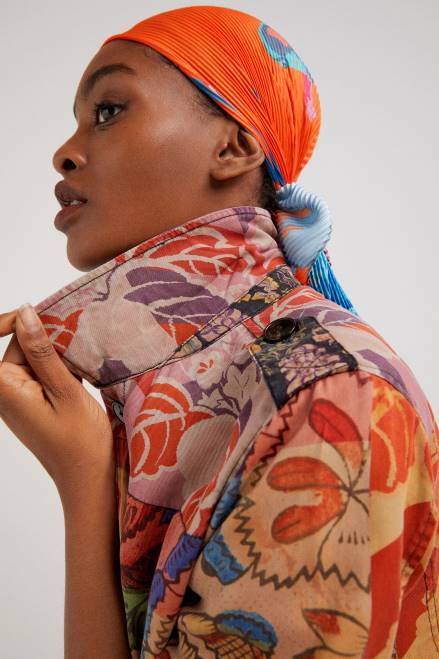 M. Christian Lacroix tropical patchwork jacket Desigual Women 2ZPR929 Clothing