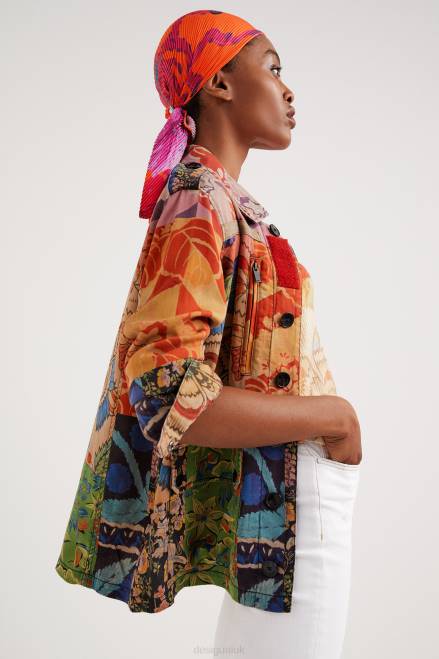 M. Christian Lacroix tropical patchwork jacket Desigual Women 2ZPR929 Clothing
