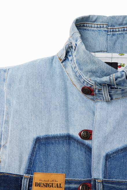 Mickey Mouse Icon denim vest - Red Desigual Women 2ZPR977 Clothing