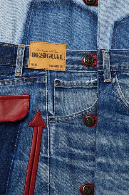 Mickey Mouse Icon denim vest - Red Desigual Women 2ZPR977 Clothing