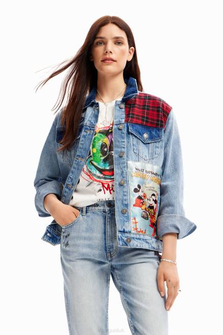 Mickey Mouse denim trucker jacket Desigual Women 2ZPR159 Clothing