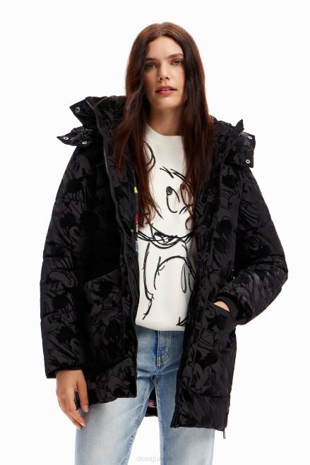 Mickey Mouse quilted coat Desigual Women 2ZPR190 Clothing