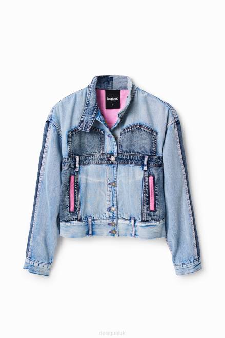 Oversize Pink Panther denim jacket Desigual Women 2ZPR902 Clothing
