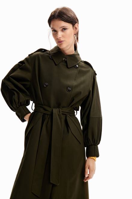 Oversize belted trench coat Desigual Women 2ZPR251 Clothing