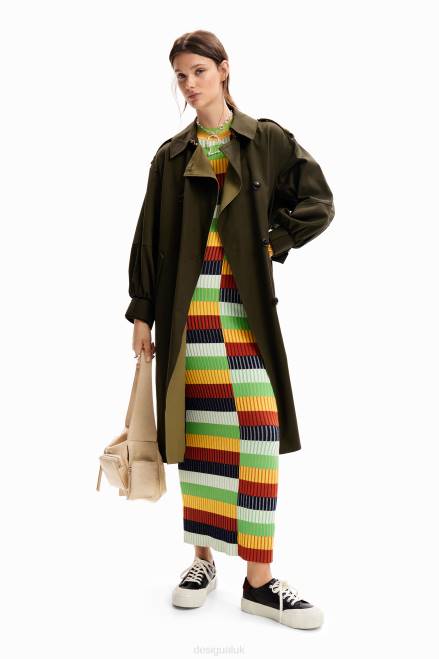 Oversize belted trench coat Desigual Women 2ZPR251 Clothing