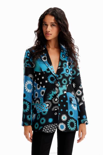 Patchwork jacquard blazer Desigual Women 2ZPR150 Clothing