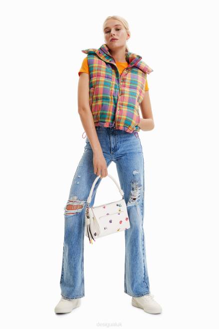 Plaid padded gilet Desigual Women 2ZPR565 Clothing