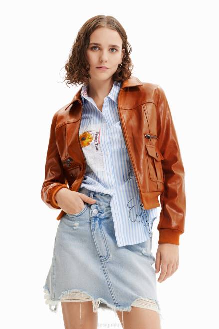 Retro pockets jacket Desigual Women 2ZPR762 Clothing