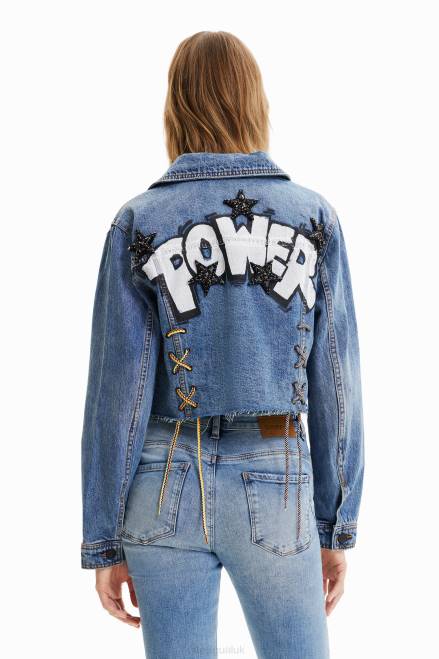 Short Power denim jacket Desigual Women 2ZPR720 Clothing