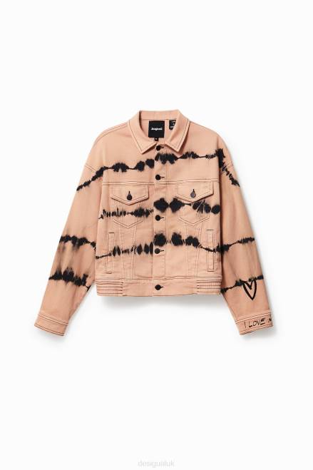 Tie-dye denim jacket Desigual Women 2ZPR686 Clothing