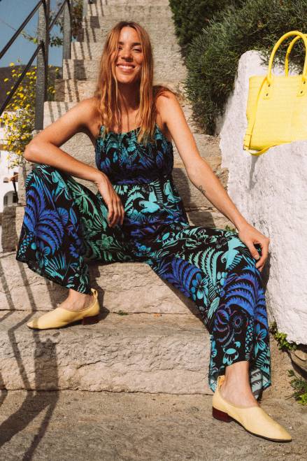 Long tropical strappy jumpsuit Desigual Women 2ZPR851 Clothing