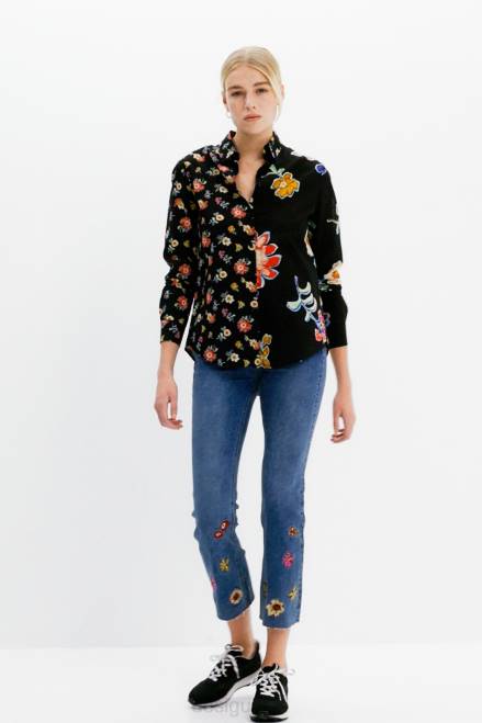 Floral half-and-half shirt Desigual Women 2ZPR914 Clothing