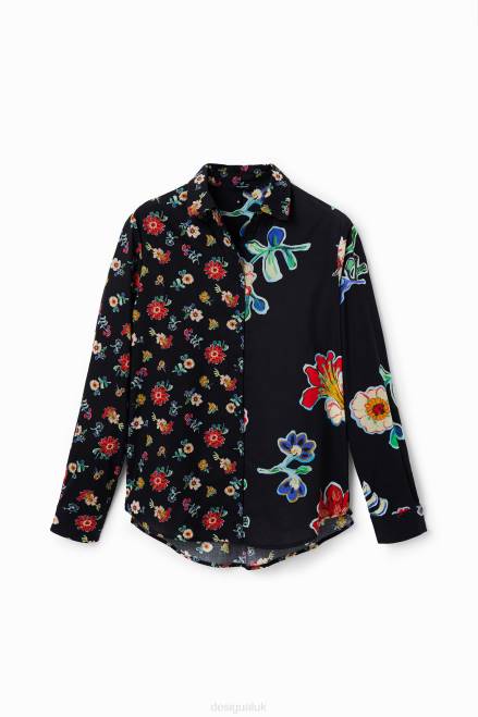 Floral half-and-half shirt Desigual Women 2ZPR914 Clothing