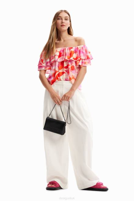 Floral ruffle blouse Desigual Women 2ZPR1160 Clothing