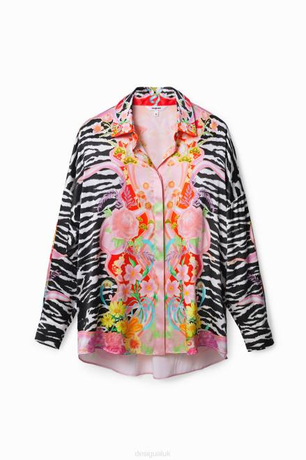 Flower zebra shirt Desigual Women 2ZPR470 Clothing