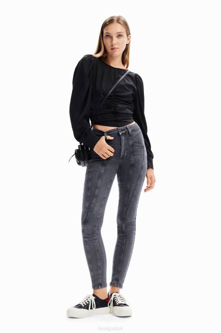 Jacquard ruched blouse Desigual Women 2ZPR265 Clothing