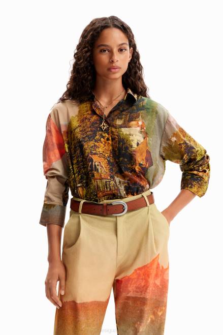 M. Christian Lacroix landscape shirt Desigual Women 2ZPR50 Clothing