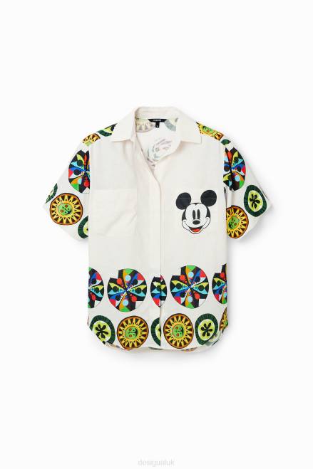 M. Christian Lacroix linen Mickey Mouse shirt Desigual Women 2ZPR907 Clothing