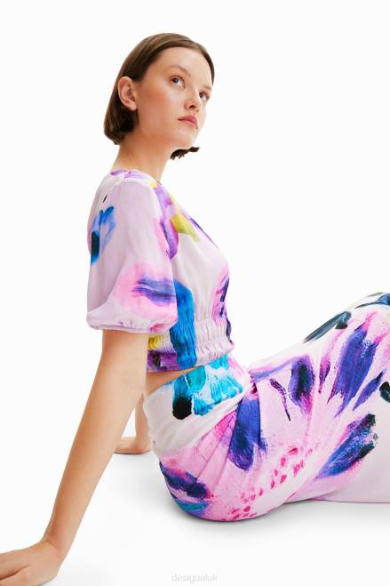 M. Christian Lacroix short floral blouse Desigual Women 2ZPR794 Clothing