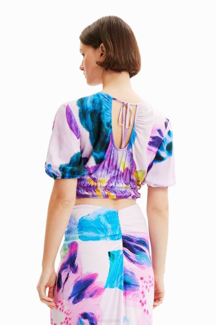 M. Christian Lacroix short floral blouse Desigual Women 2ZPR794 Clothing