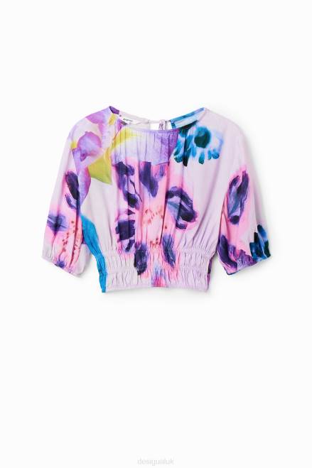 M. Christian Lacroix short floral blouse Desigual Women 2ZPR794 Clothing