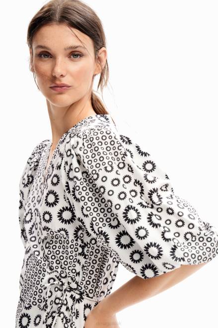 Patchwork wrap blouse Desigual Women 2ZPR88 Clothing