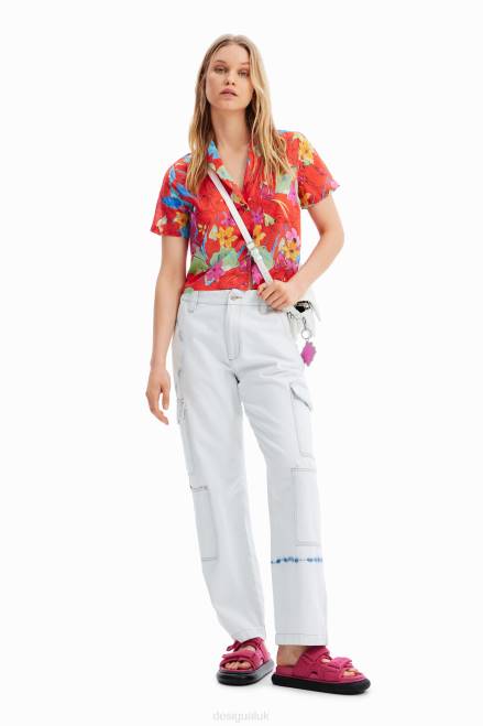Short resort shirt Desigual Women 2ZPR433 Clothing